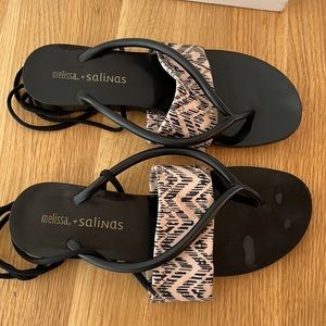 Melissa + Salinas wrap sandal